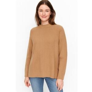 Everlane SZ XXS Oversized Crew In Luxe Merino Sweater - Deep Camel NWT $148